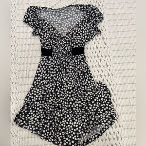 Apt. 9 Black, White and Gray Polka Dot Dress